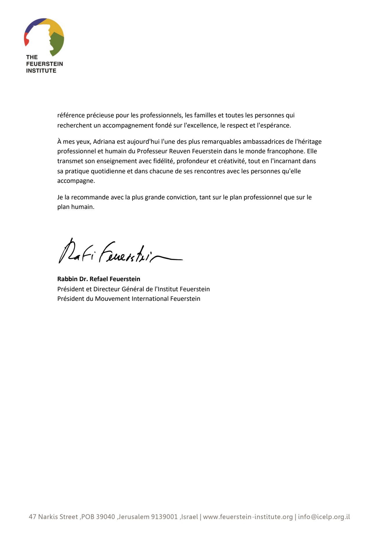 Recommandation professionnelle de Raphael Feuerstein, page 2